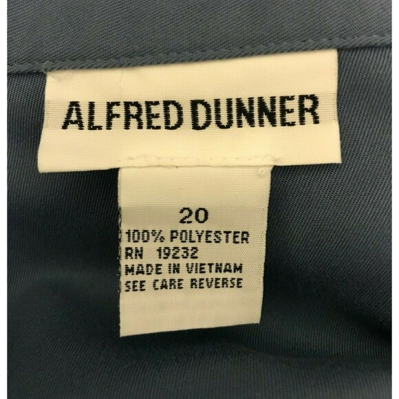 ALFRED DUNNER Womens size 20 Jacket Button Up Elastic Waist/Cuffs Blue Butterfly - Picture 5 of 6